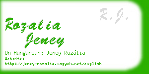 rozalia jeney business card
