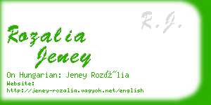 rozalia jeney business card